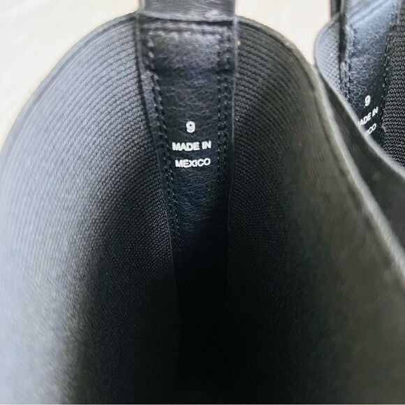 Steve Madden Womens Mid Boots Platform Chunky Leather Black Fashion Chelsea 9 Pr - Picture 7 of 7